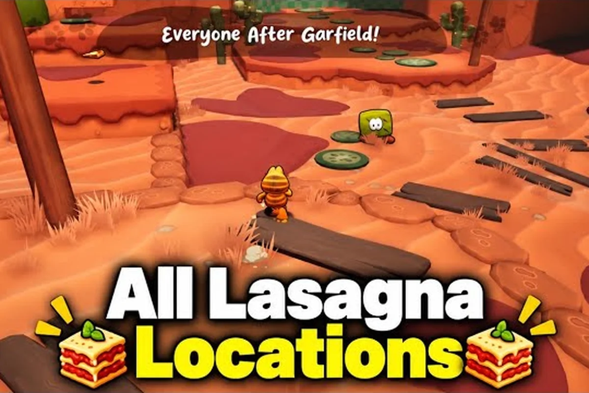 Garfield - Escape from Monday Food Pickups: Lasagna Locations
